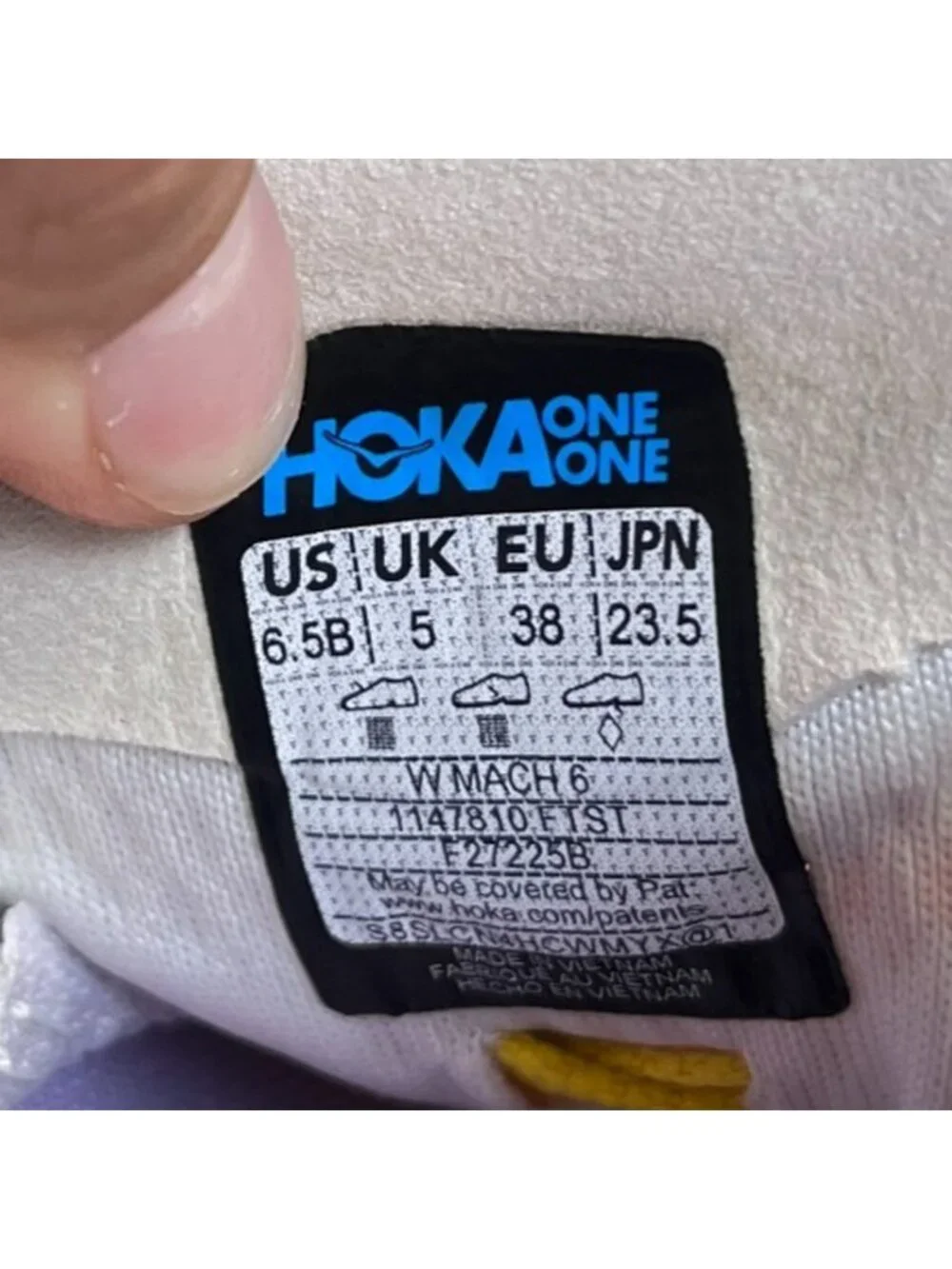 Hoka One One Mach 6 Womens Size 6.5 Gray Yellow Athletic Running Shoes Sneakers_10